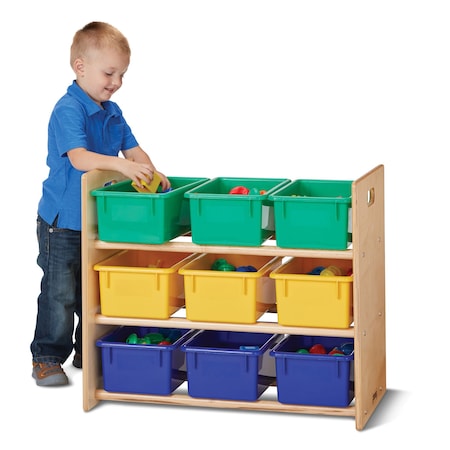 Jonti-Craft Cubbie-Tray Storage Rack, with Colored Cubbie-Trays 0710JC